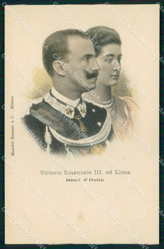 Royalty Reali Vittorio Emanuele III Savoia Elena del Montenegro cartolina KF3591 – fronte