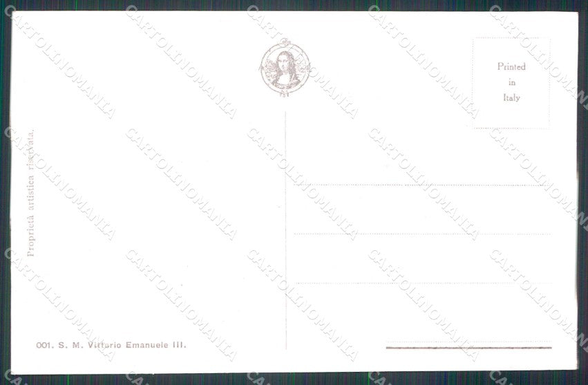 Royalty Reali Vittorio Emanuele III di Savoia Garibaldi Cavour cartolina KF3592 – retro