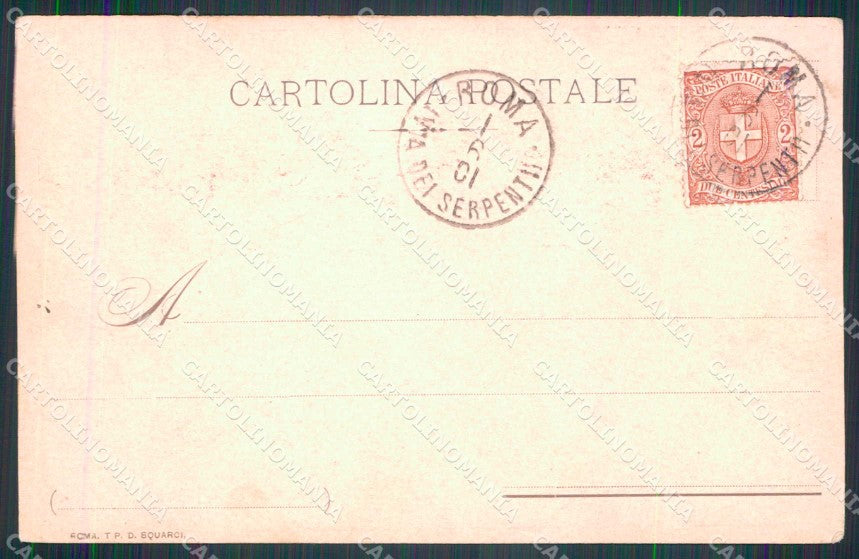 Royalty Reali Omaggio Progenie Romana dei Savoia 1901 cartolina KF3598 – retro