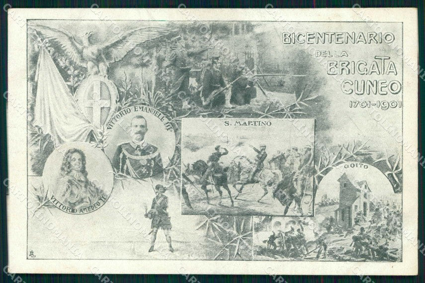 Militari Reggimentali Fanteria Bicentenario Brigata Cuneo Reali cartolina KF3601 – fronte