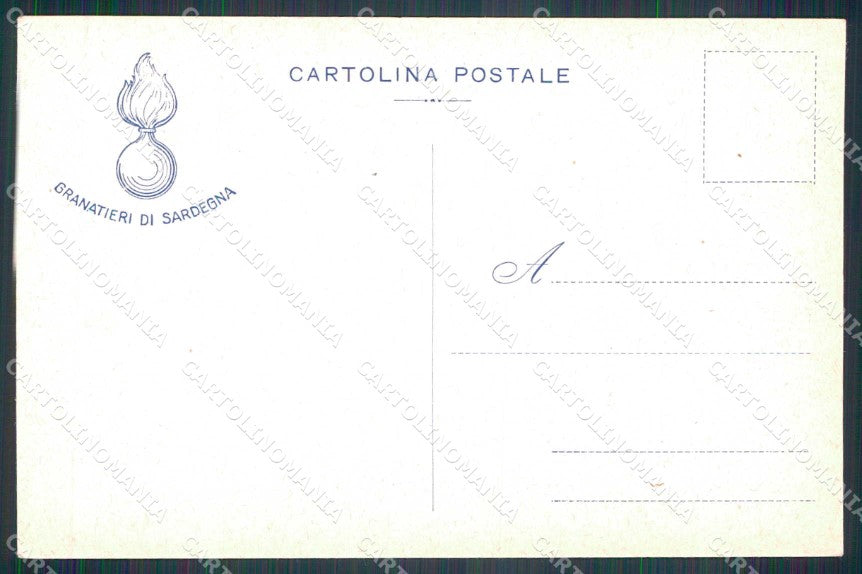 Militari Reggimentali Granatieri Sardegna Umberto Savoia Inno cartolina KF3602 – retro