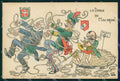 Politica Vittorio Emanuele III Savoia Loubet Norwins PIEGHINE cartolina KF3615 – fronte