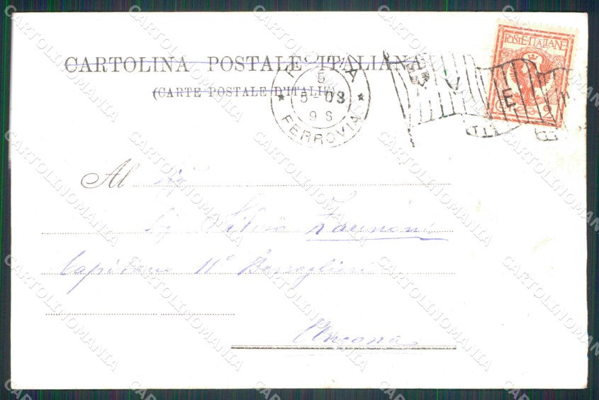 Royalty Reali Kaiser Wilhelm II Ricordo Visita Roma 1903 cartolina KF3629 – retro