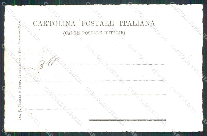 Royalty Reali Kaiser Wilhelm II Ricordo Visita Roma 1903 cartolina KF3631 – retro
