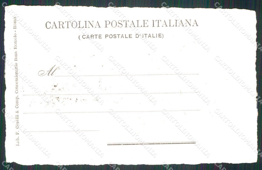 Royalty Reali Kaiser Wilhelm II Ricordo Visita Roma 1903 cartolina KF3632 – retro