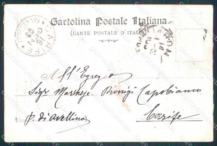 Royalty Reali Vittorio Emanuele II 25° Anniversario Morte cartolina KF3641 – retro