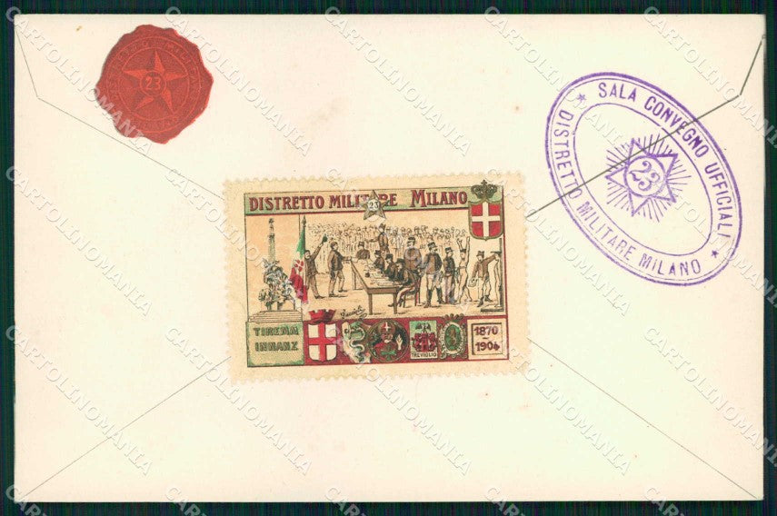 Militari Reggimentali 23° Distretto Militare Milano Treviglio cartolina KF3676 – fronte