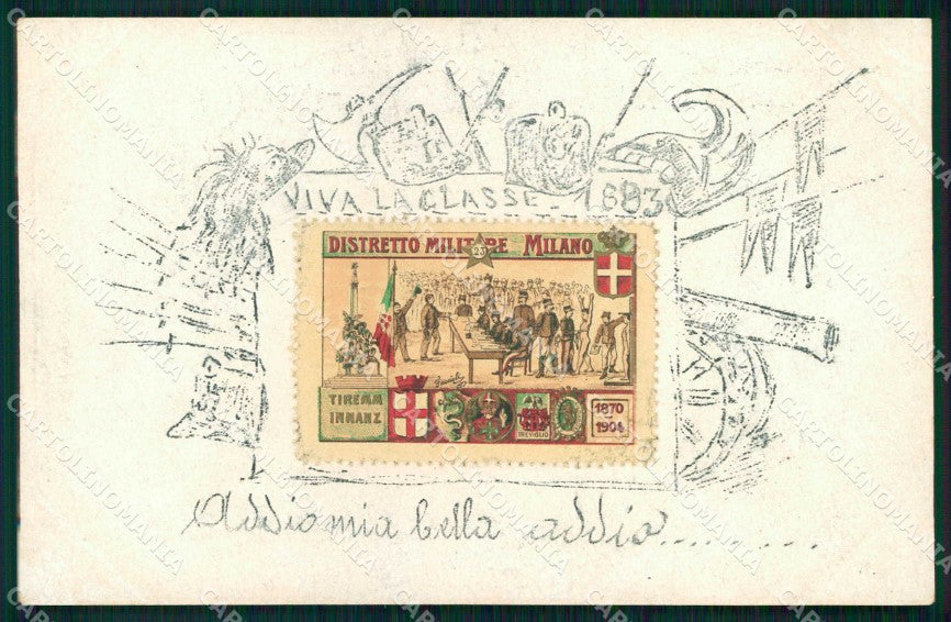 Militari Reggimentali 23° Distretto Militare Milano Treviglio cartolina KF3678 – fronte
