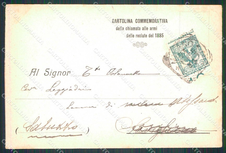 Militari Reggimentali Distretto Militare Milano Reclute PIEGA cartolina KF3686 – retro