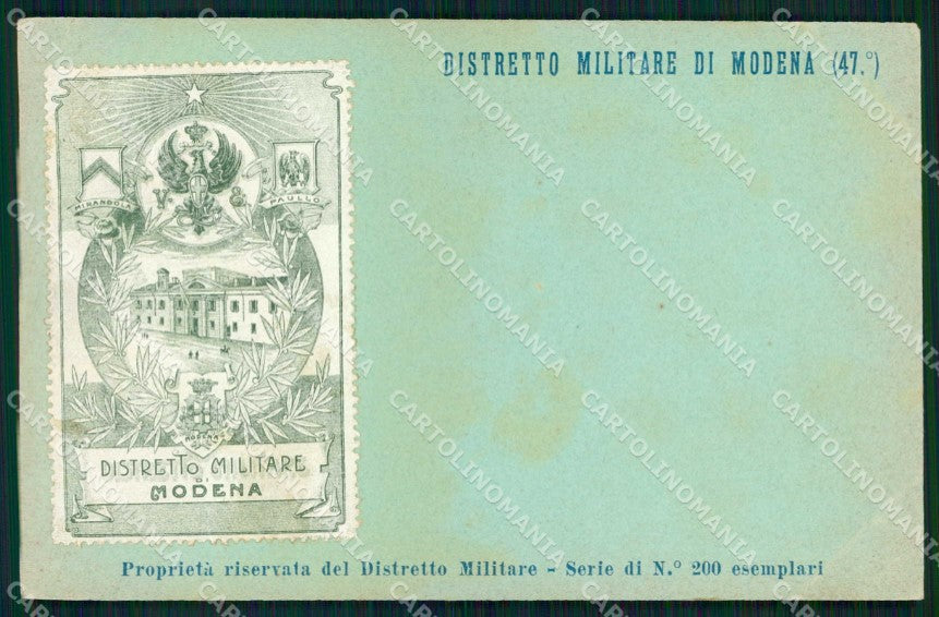 Militari Reggimentali 47° Distretto Militare Modena Mirandola cartolina KF3687 – fronte