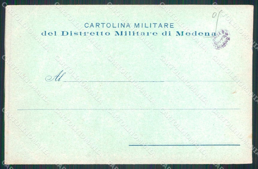 Militari Reggimentali 47° Distretto Militare Modena Mirandola cartolina KF3687 – retro