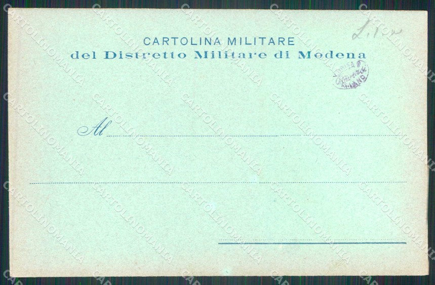 Militari Reggimentali 47° Distretto Militare Modena Paullo cartolina KF3688 – retro