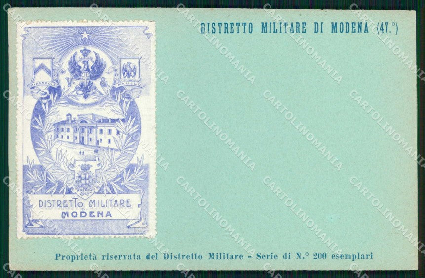 Militari Reggimentali 47° Distretto Militare Modena Mirandola cartolina KF3689 – fronte