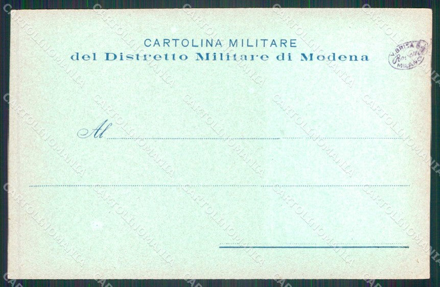 Militari Reggimentali 47° Distretto Militare Modena Mirandola cartolina KF3689 – retro
