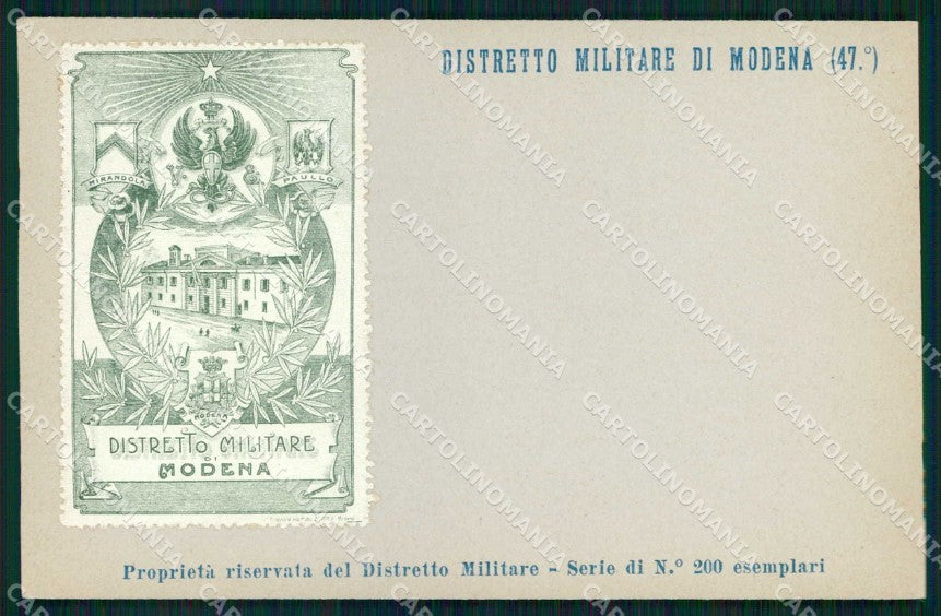 Militari Reggimentali 47° Distretto Militare Modena Paullo cartolina KF3690 – fronte