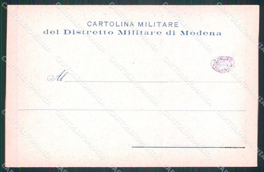 Militari Reggimentali 47° Distretto Militare Modena Paullo cartolina KF3690 – retro