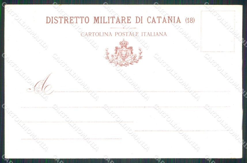 Militari Reggimentali 18° Distretto Militare Catania cartolina KF3695 – retro