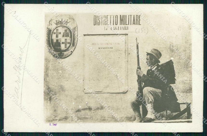 Militari Reggimentali 15° Distretto Militare Cagliari NPG cartolina KF3702 – fronte