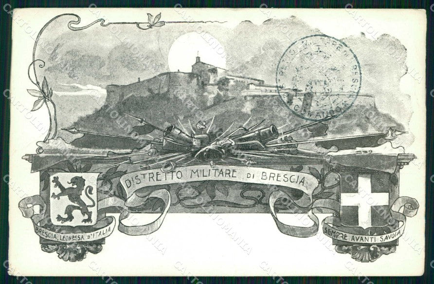 Militari Reggimentali Distretto Militare Brescia PIEGHINA cartolina KF3706 – fronte