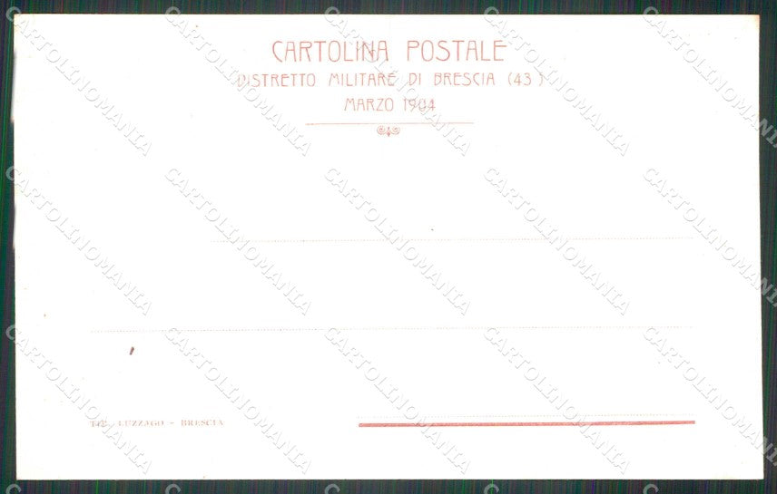 Militari Reggimentali 43° Distretto Militare Brescia Breno Salò cartolina KF3710 – retro