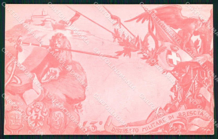 Militari Reggimentali 43° Distretto Militare Brescia Breno Salò cartolina KF3711 – fronte