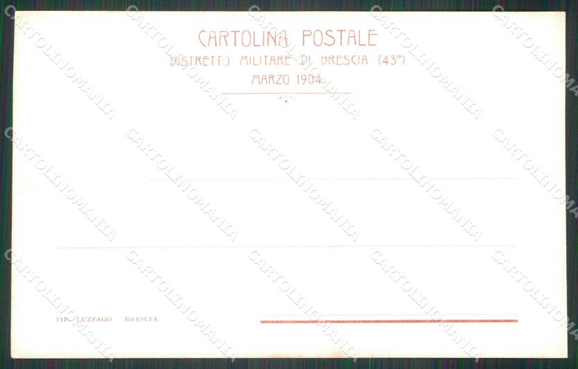 Militari Reggimentali 43° Distretto Militare Brescia Breno Salò cartolina KF3711 – retro