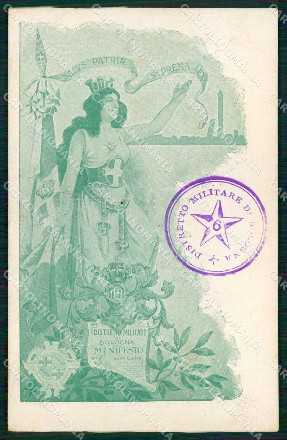 Militari Reggimentali 6° Distretto Militare Bologna cartolina KF3724 – fronte