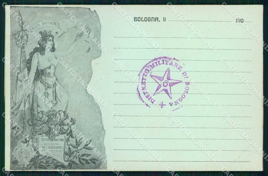 Militari Reggimentali 6° Distretto Militare Bologna cartolina KF3726 – fronte