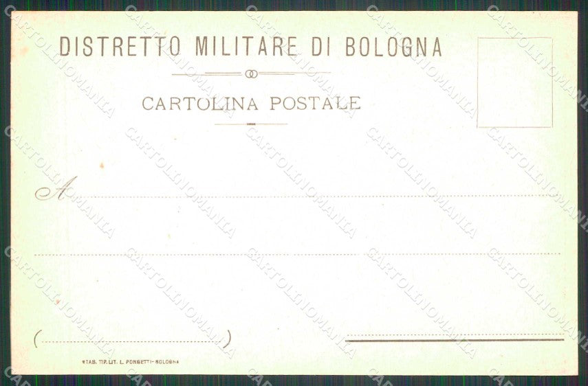 Militari Reggimentali 6° Distretto Militare Bologna cartolina KF3727 – retro