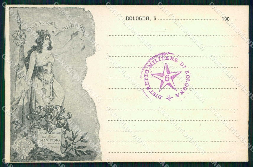 Militari Reggimentali 6° Distretto Militare Bologna cartolina KF3728 – fronte