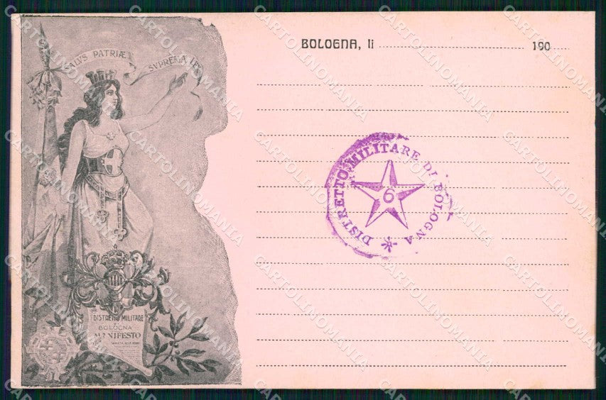 Militari Reggimentali 6° Distretto Militare Bologna cartolina KF3729 – fronte