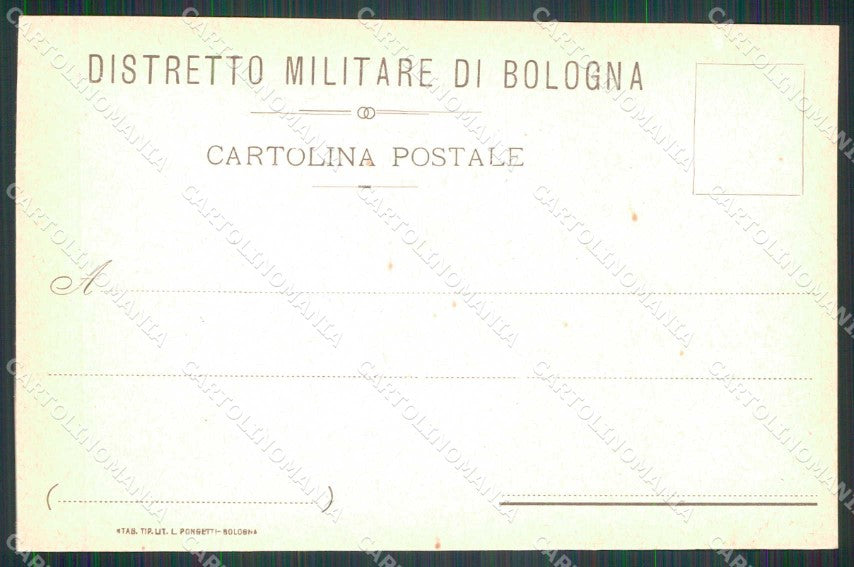 Militari Reggimentali 6° Distretto Militare Bologna cartolina KF3729 – retro