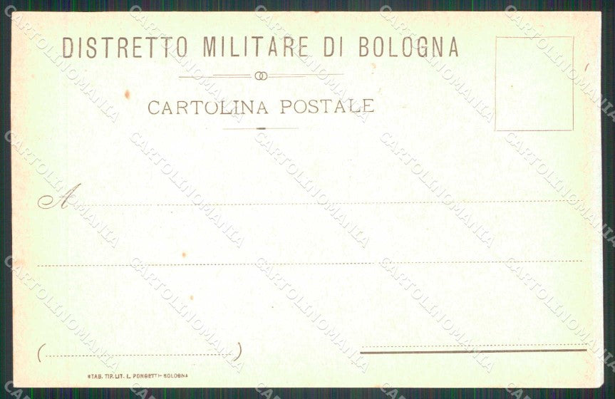 Militari Reggimentali 6° Distretto Militare Bologna cartolina KF3730 – retro