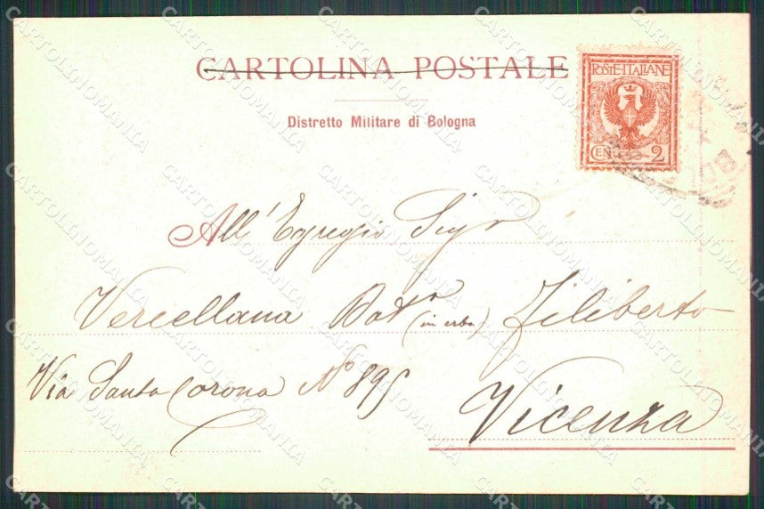 Militari Reggimentali Distretto Militare Bologna cartolina KF3733 – retro