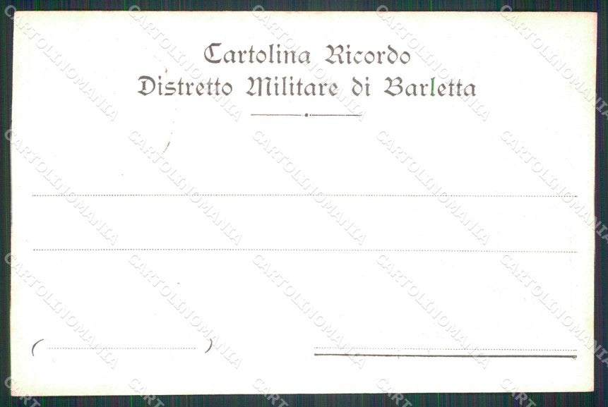 Militari Reggimentali Distretto Militare Barletta cartolina KF3740 – retro