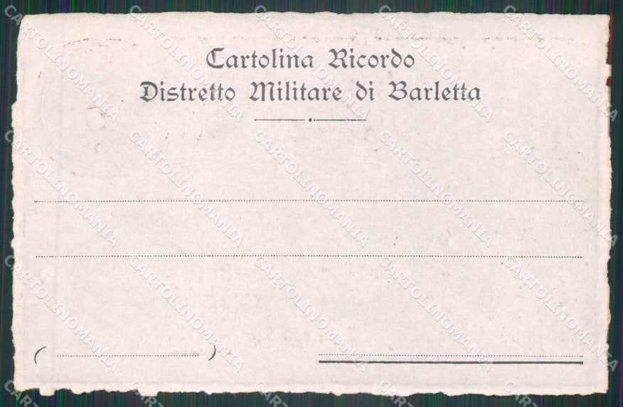 Militari Reggimentali Distretto Militare Barletta cartolina KF3741 – retro
