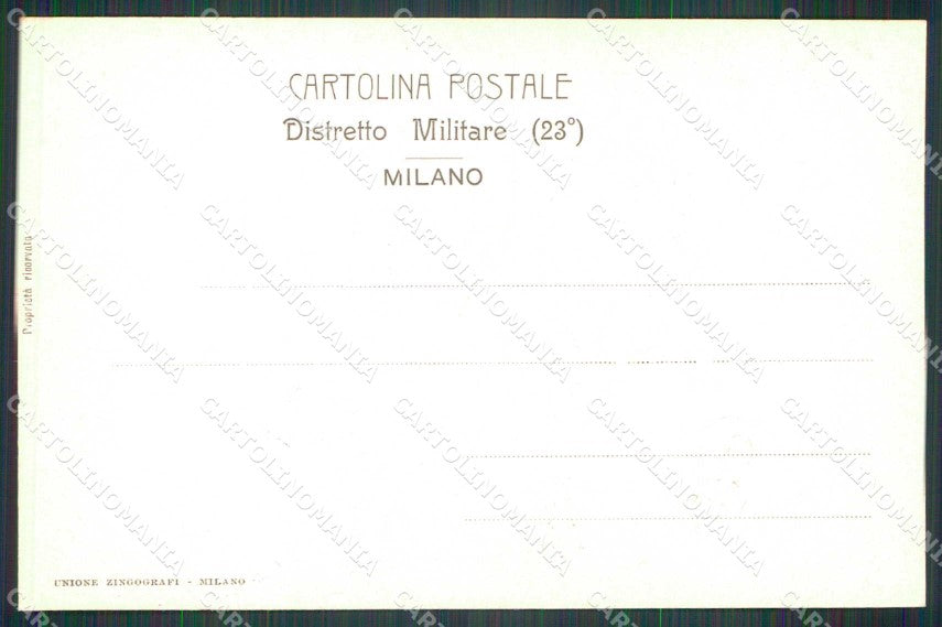Militari Reggimentali 23° Distretto Militare Milano cartolina KF3755 – retro