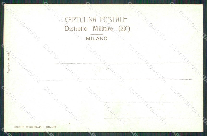 Militari Reggimentali 23° Distretto Militare Milano cartolina KF3756 – retro