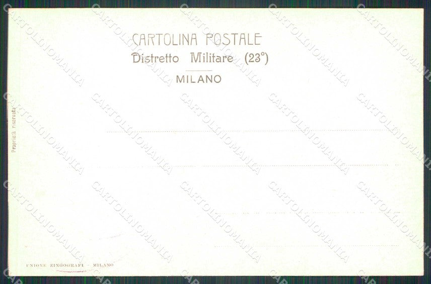 Militari Reggimentali 23° Distretto Militare Milano cartolina KF3757 – retro