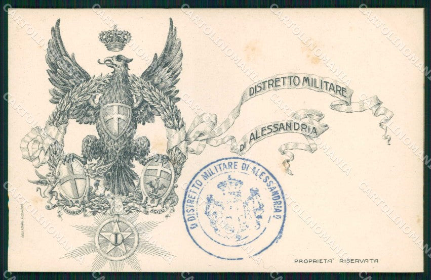 Militari Reggimentali 1° Distretto Militare Alessandria cartolina KF3759 – fronte