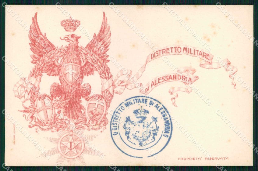 Militari Reggimentali 1° Distretto Militare Alessandria cartolina KF3761 – fronte