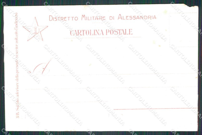 Militari Reggimentali 1° Distretto Militare Alessandria ABRASA cartolina KF3763 – retro