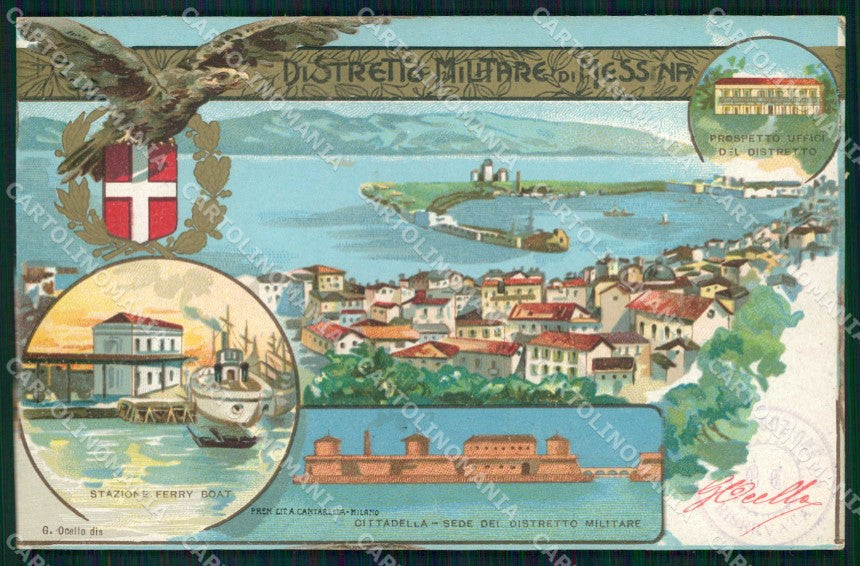 Militari Reggimentali Distretto Militare Messina cartolina KF3777 – fronte