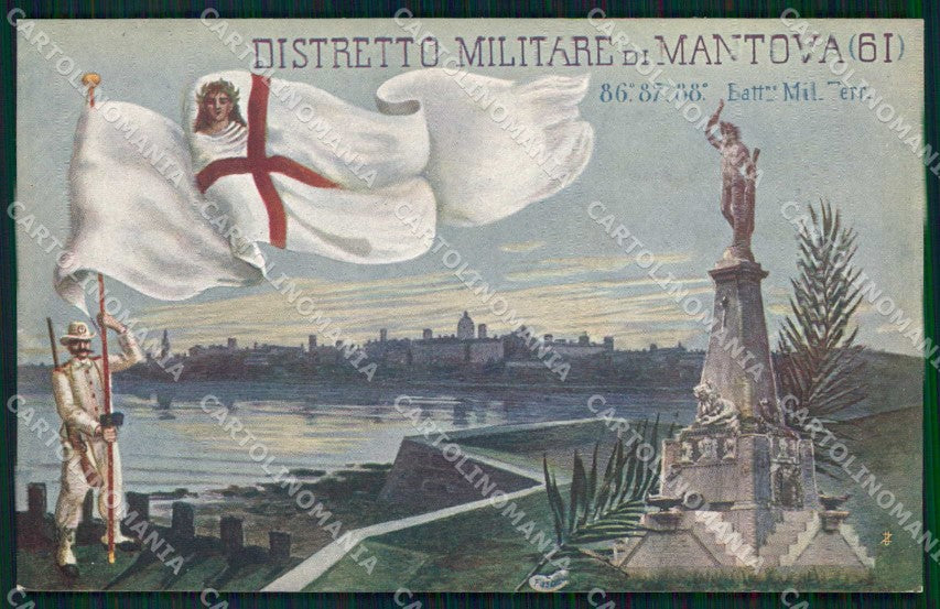 Militari Reggimentali 61° Distretto Militare Mantova cartolina KF3781 – fronte