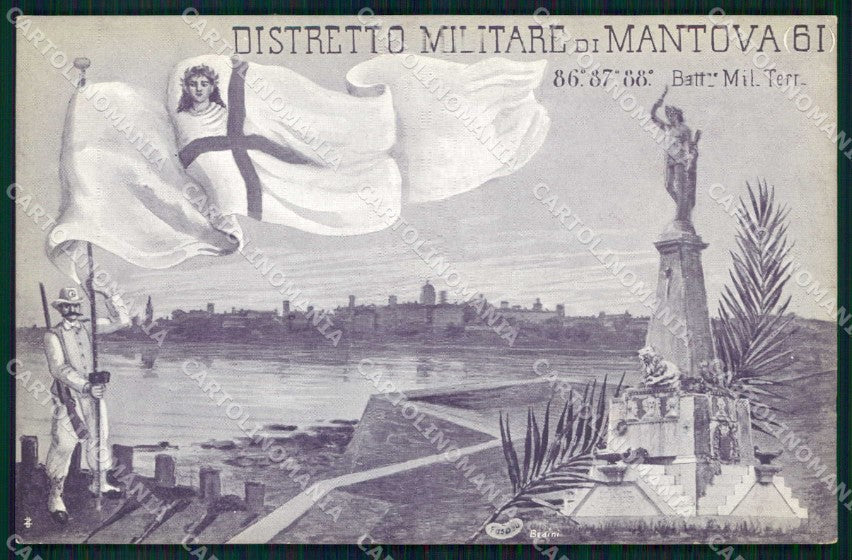 Militari Reggimentali 61° Distretto Militare Mantova cartolina KF3782 – fronte