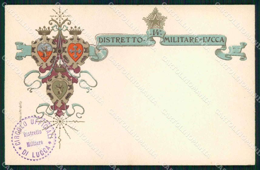 Militari Reggimentali 14° Distretto Militare Lucca cartolina KF3784 – fronte
