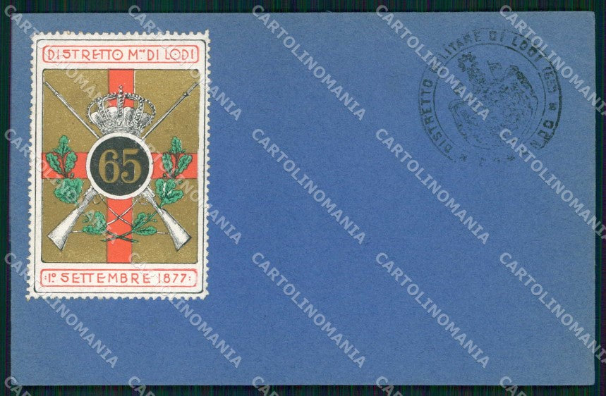 Militari Reggimentali 65° Distretto Militare Lodi cartolina KF3787 – fronte