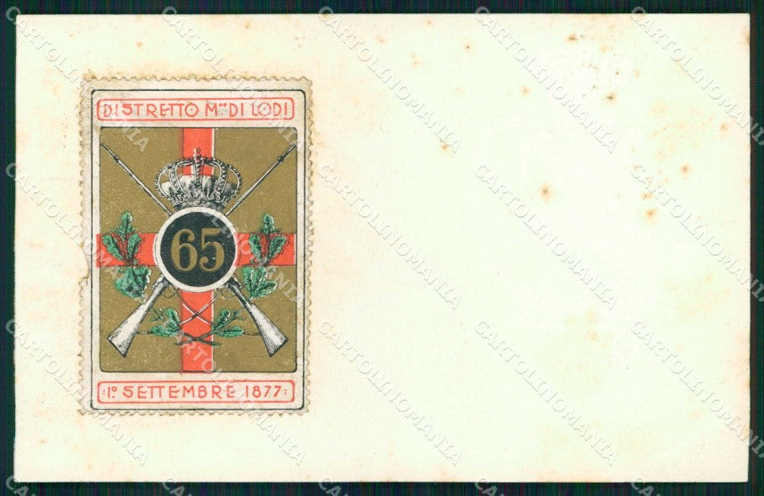 Militari Reggimentali 65° Distretto Militare Lodi cartolina KF3789 – fronte