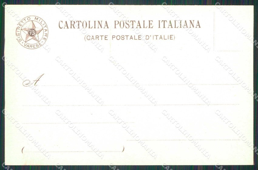 Militari Reggimentali 73° Distretto Militare Varese cartolina KF3798 – retro