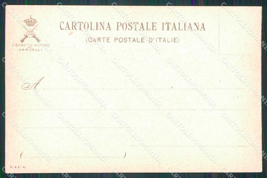 Militari Reggimentali 75° Distretto Militare Vercelli cartolina KF3801 – retro
